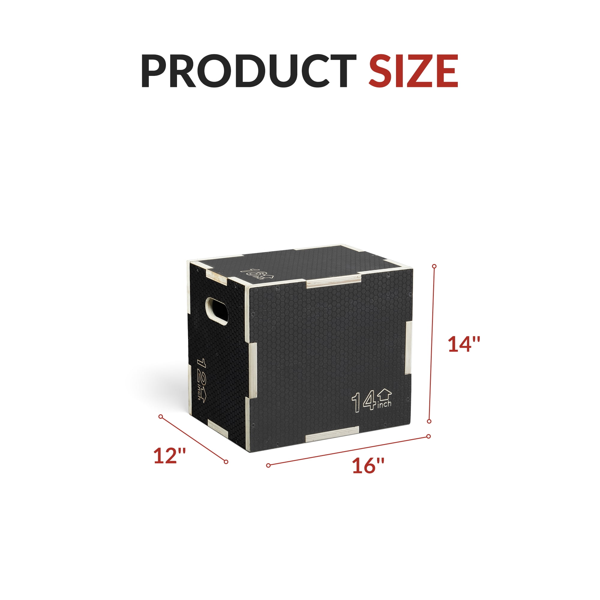 FlexWave 3-in-1 Jumping Platform，Wooden Plyo Box，Non-Slip Surface，Multiple Sizes， for Home Workouts & Plyometric Training