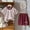 Red, variant on Amidoa Girls Summer 2 Piece Outfits Cute Short Sleeve and Casual Shorts Kids Clothing Set Black Size 2T