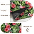 thumbnail image 3 of Tropical Flower Round Rug 3.3ft Area Rug Washable Soft Non-Slip 3.3' Circle Low Pile Rugs Green Palm Leaves Pastoral Plant Summer Carpet for Bedroom Living Room Entryway Home Office Dining Room, 3 of 8