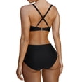 thumbnail image 5 of Gibobby Trajes de Baño para Mujer Bikini de cintura alta para mujer, bañadores sexys de dos piezas con realce, traje de baño Vintage, conjunto de Bikini (Negro,M), 5 of 5