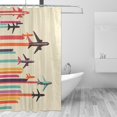 thumbnail image 2 of Yayeee Shower Curtain with Hooks 72"x72" Waterproof Fabric Bathroom Hanging Decor, Flying Planes, 2 of 5