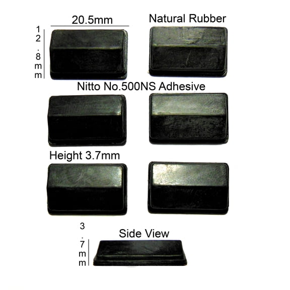 VATH Self Adhesive Rubber Feet 20.5mm(L) x 12.8mm(W) x 3.7mm(H) Self Adhesive 6pcs [RB36]