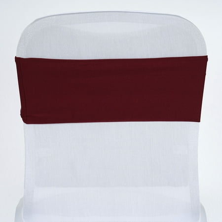 Balsacircle 5 Pcs Spandex Chair Sashes Bows Ties For Wedding Party