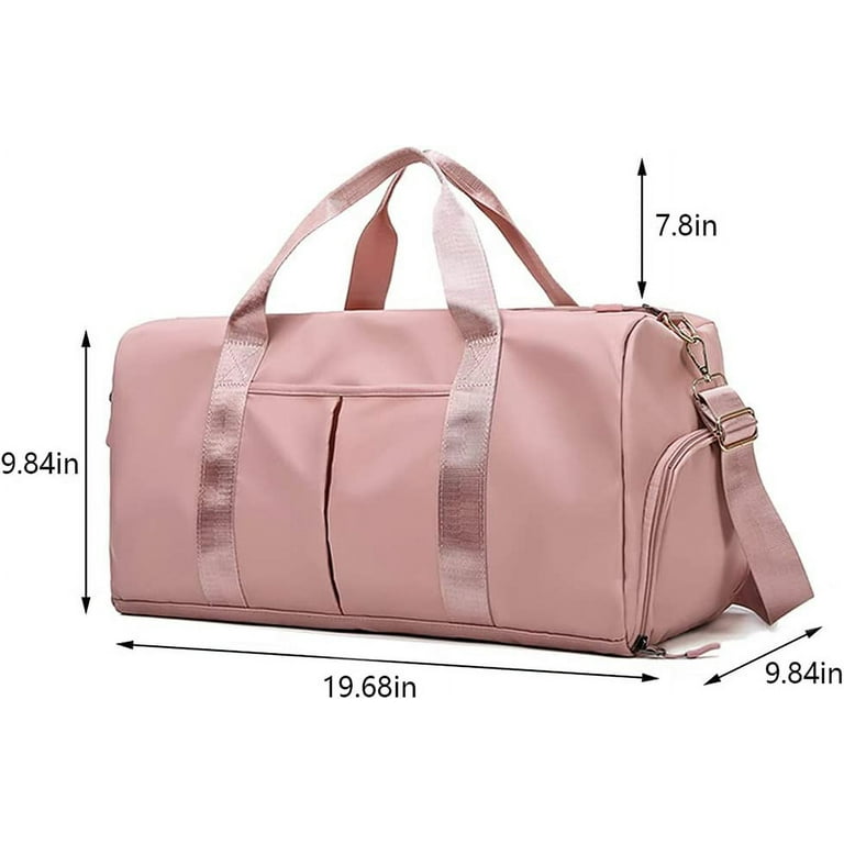 Waterproof Duffel Bag Pink For Women and Men Swim Sports Travel Gym Bag 19.68inch Walmart