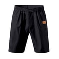 thumbnail image 2 of Dxzfnsa Men's Linen Shorts Casual Elastic Waist Drawstring Summer Beach Vacation Yoga Golf Shorts with Pockets S-3XL, 2 of 9