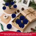thumbnail image 5 of Pdpdoc 15 Bolas De Navidad De Terciopelo De 3.15 Pulgadas Grandes Bolas De Adornos De Navidad De Terciopelo De Plástico Inastillable Adornos Flocados Para Decoraciones De Fiesta De Árbol De Navidad (A, 5 of 5