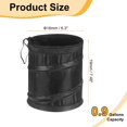 thumbnail image 2 of Uxcell 2 Packs Car Trash Can 0.9 Gallon Foldable Leak-Proof Oxford Cloth Garbage Organizer Portable Hanging Waterproof Truck Trash Bins for Van Automotive Vehicle Front Seat, Black, 2 of 6
