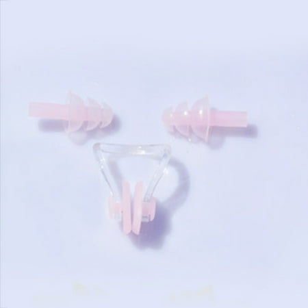 Dioxide Water - KABOER Silicone Swimming Earplugs Nose Clip Ear Plugs Silica Ear Nose Protector Block Water 2 Pcs