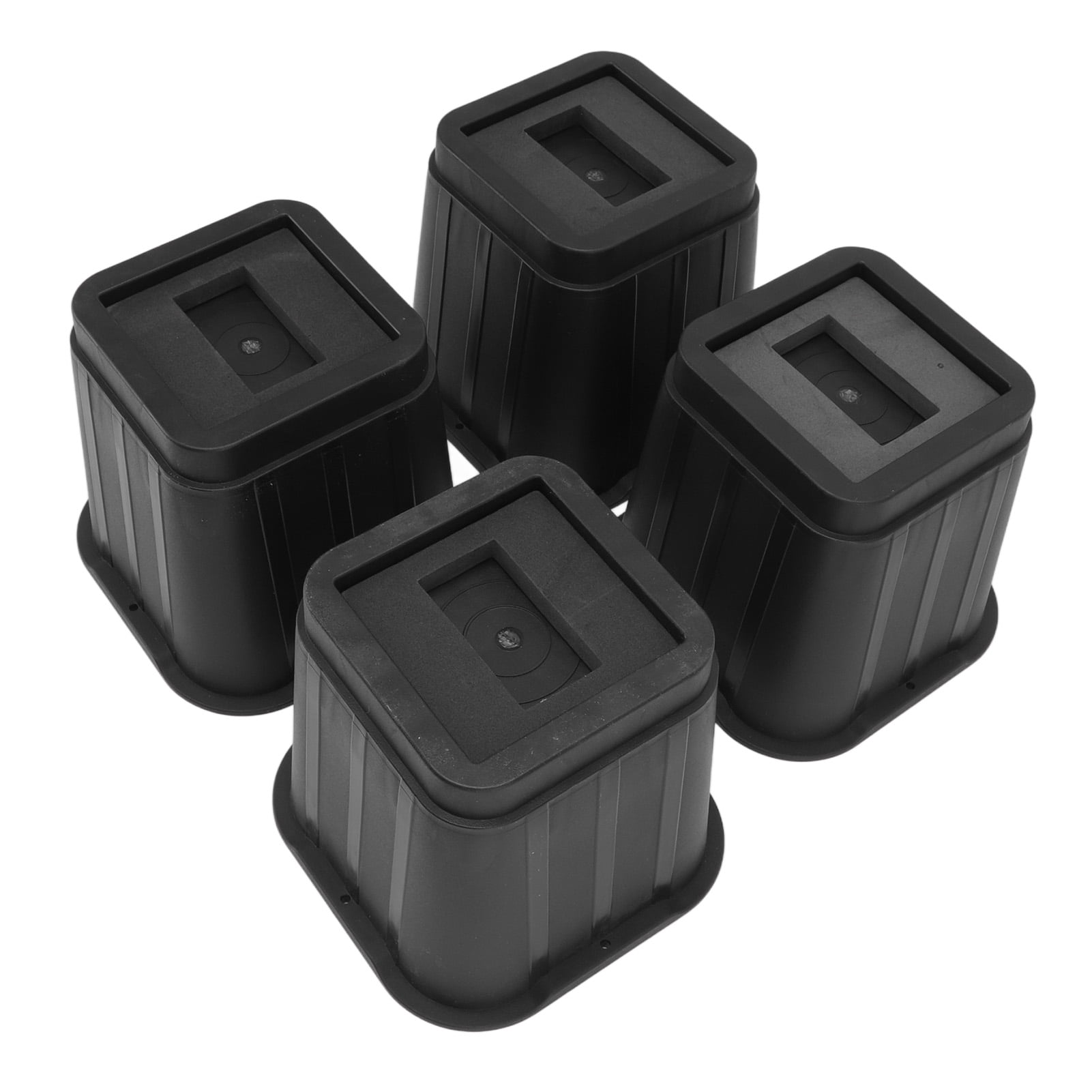 Furniture Leg Cover, Stackable 4 Sets Bed Heighten Pad With Glossy