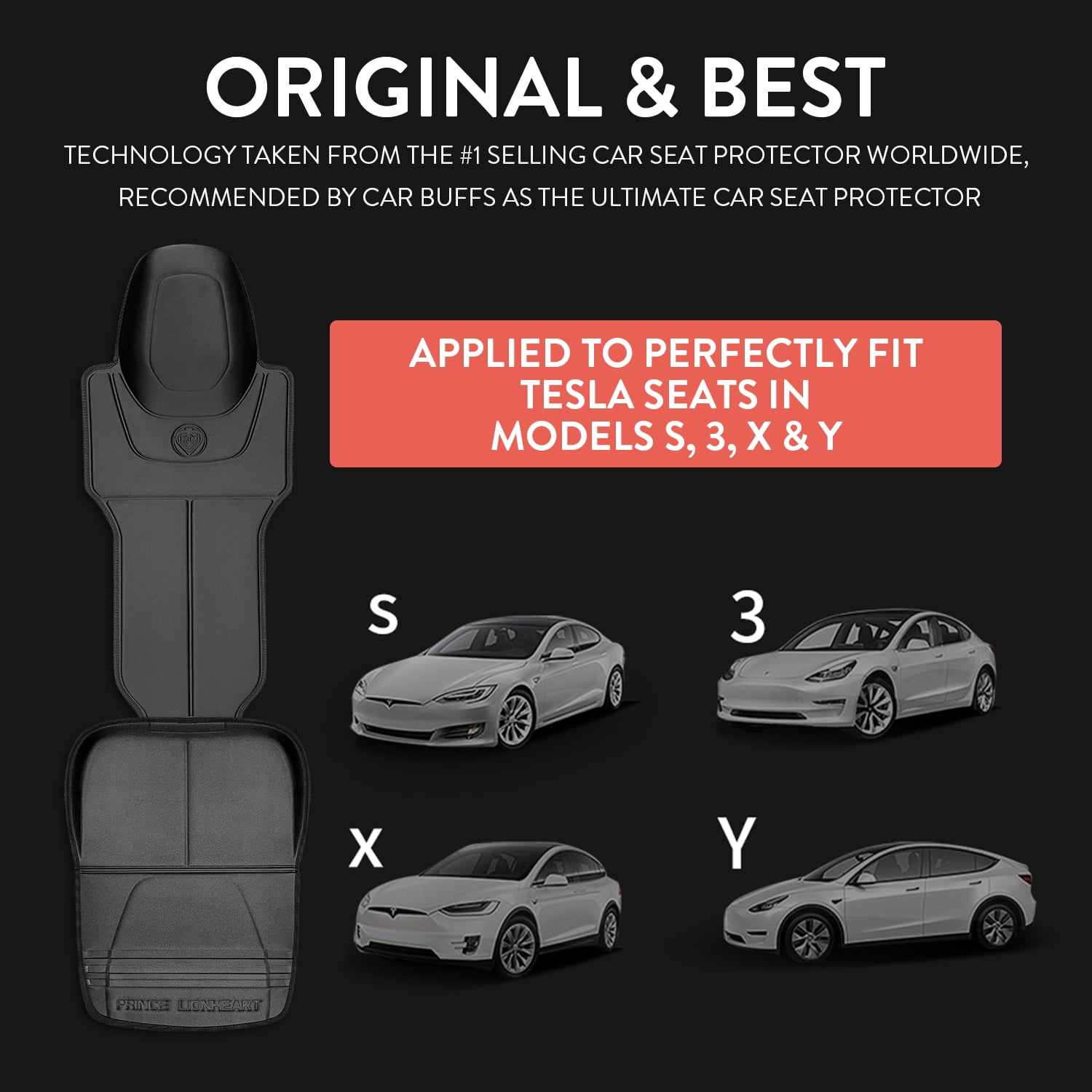 Prince Lionheart SeatSaver® Baby Car Seat Protector with Lip Barrier & Non-Slip Backing, B