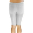 thumbnail image 3 of Vivian's Fashions Legging Shorts - Biker Length, Misses Size (White, L), 3 of 3