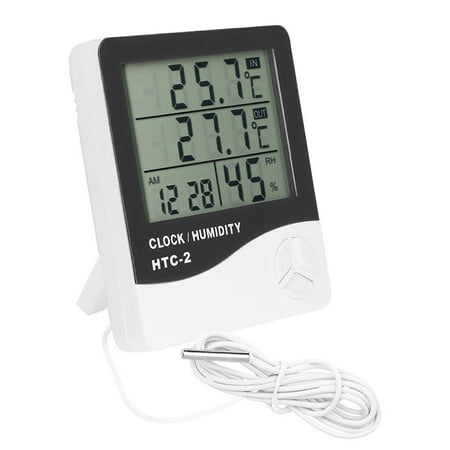

HTC-2 Digital LCD Room Thermometer Indoor Hygrometer Humidity Meter Alarm Clock