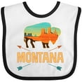 thumbnail image 3 of Inktastic Montana Buffalo Silhouette Boys or Girls Baby Bib, 3 of 4