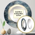 thumbnail image 3 of Designart "Elegant Elephant In The Bathroom" Bathroom Round Mirror Set Of 3 - Children's Art white Round Living Room Wall Mirror Set, 3 of 5