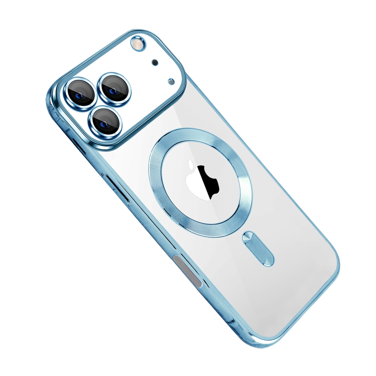 Crystal Transparent MagSafe Compatible Case for iPhone 17 Pro Max - Blue