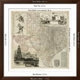 thumbnail image 5 of Art.com Map of Texas Art Print, Brown Frame Wall Art, 38" x 38", 5 of 5