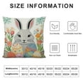 thumbnail image 5 of COMIO  Easter Decorations Throw Pillow Covers Set of Bunny Couple Decorative Throw Pillows Mr. &amp; Mrs. Rabbit Pillowcase with Colorful Easter Eggs for Sofa Couch,, 5 of 5