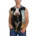 thumbnail image 2 of Fotbe Men's Cute Prairie Cow Print Men's Sleeveless Muscle Tank Tops Casual T-Shirts for Gym Workout Beach-Small, 2 of 8