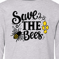 thumbnail image 4 of Inktastic Save The Bees with Bee Illustration with Color Long Sleeve Youth T-Shirt, 4 of 5