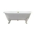thumbnail image 2 of 69" Cast Iron R5001GLD-GLD Soaking Clawfoot Tub and Tray with External Drain, 2 of 3