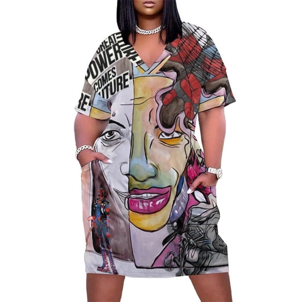 Vestido holgado con bolsillos Hobie Brown, vestidos de playa para mujer 2025, vestidos africanos para mujer