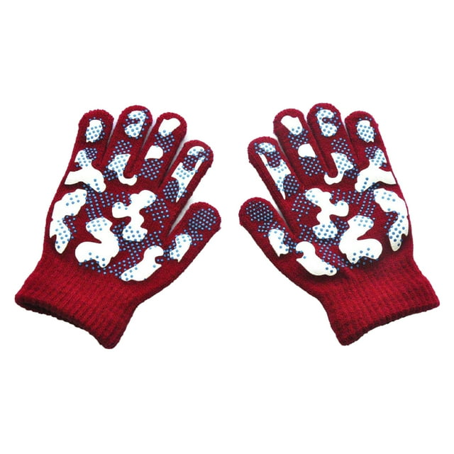 Qarigey 1 par de guantes de invierno para niños, guantes para niños, exquisitas cubiertas para dedos artesanales de punto cálido con patrón de Type3 NO3 Qarigey AP008999-06