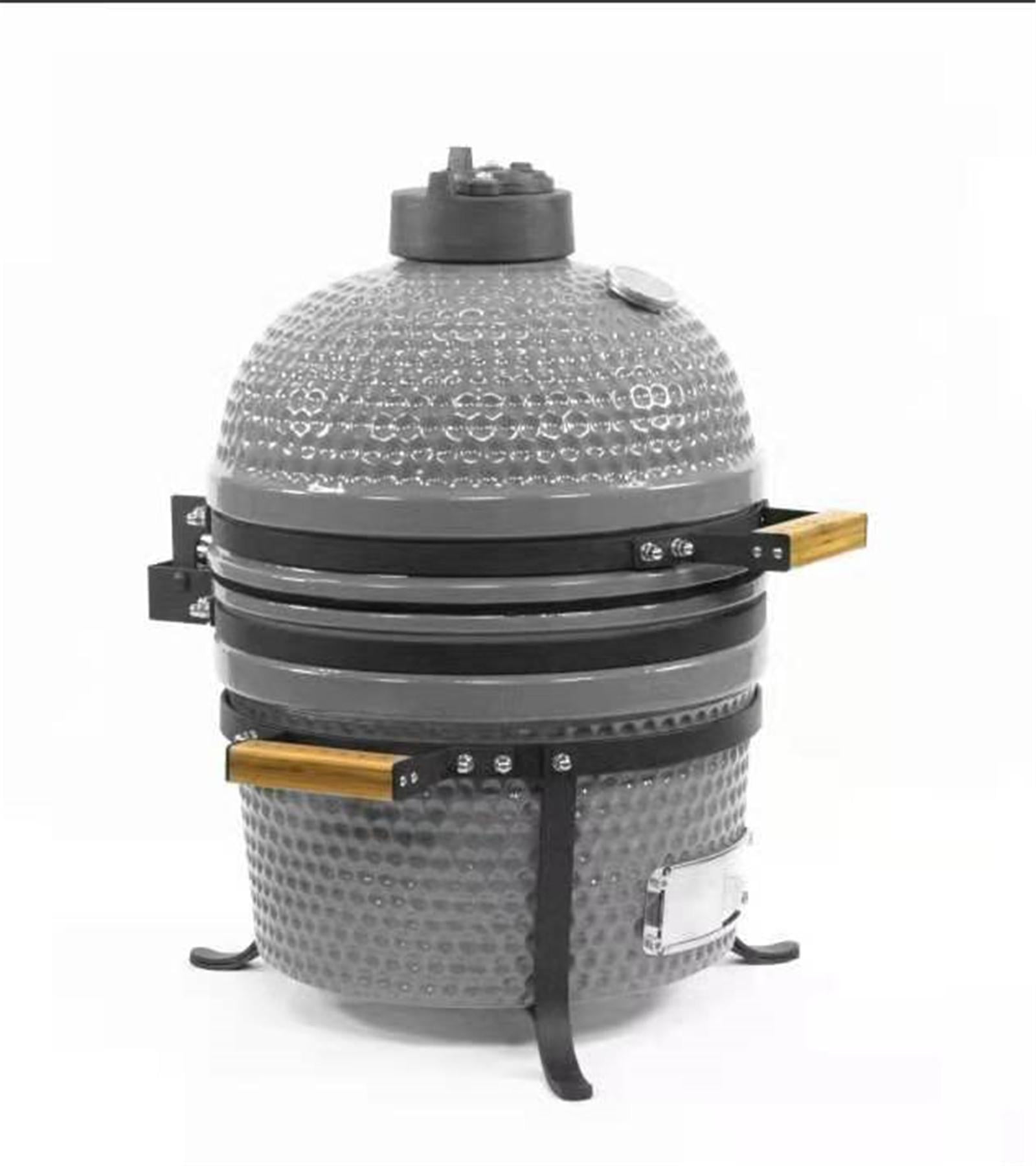 Fractie De schuld geven Ik geloof 15 Inch Mini Grill Garden Ceramic Grills BBQ Smoker without Side Table-GRAY  for Camping and Picnic, Backyard Patio Picnic Camping, Outdoor Mini Egg  Style - Walmart.com