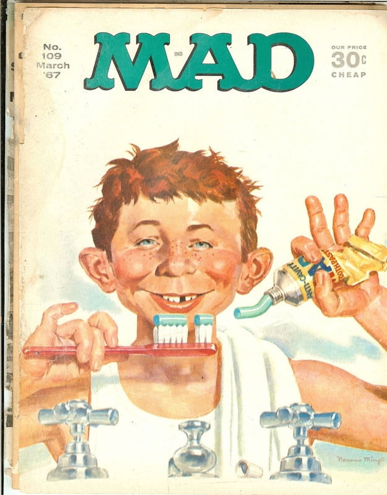 MAD Magazine #109 March 1967 (POOR Condition Detach Cover)