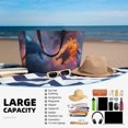 thumbnail image 5 of Daiia Watercolor Sky Dragon Beach Travel Bag - Water-Resistant Beach Bag, Lightweight Tote with 7 Pockets for Women and Men - Gym,Pool,Camping,Reusable Grocery Bag, 5 of 7