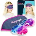 thumbnail image 1 of Mascarilla de gel mágico para ojos en frío | Paquete de 2 máscaras refrescantes para dormir | Máscara de ojos fría reutilizable y compresa de ojos caliente con correa ajustable | Paquete de hielo para, 1 of 4