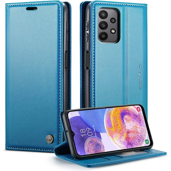 KONEE Phone Case Compatible with Samsung Galaxy A23 4G,Leather Case PU Leather Flip Phone Case with [Card Slot] [Stand Function], Foldable Phone Case for Samsung Galaxy A23 4G Case - Blue