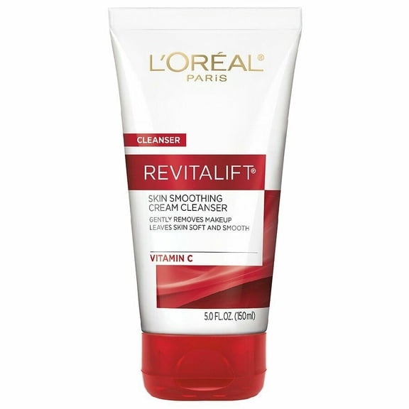 L'Oreal Dermo-Expertise RevitaLift Radiant Smoothing Cream Cleanser 5 oz (Pack of 2)