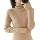 thumbnail image 2 of Jerséis para mujer, suéter tejido de cuello alto liso de otoño e invierno, manga larga Marrón xxl Yuyangstore Suéter de punto mujer, 2 of 4