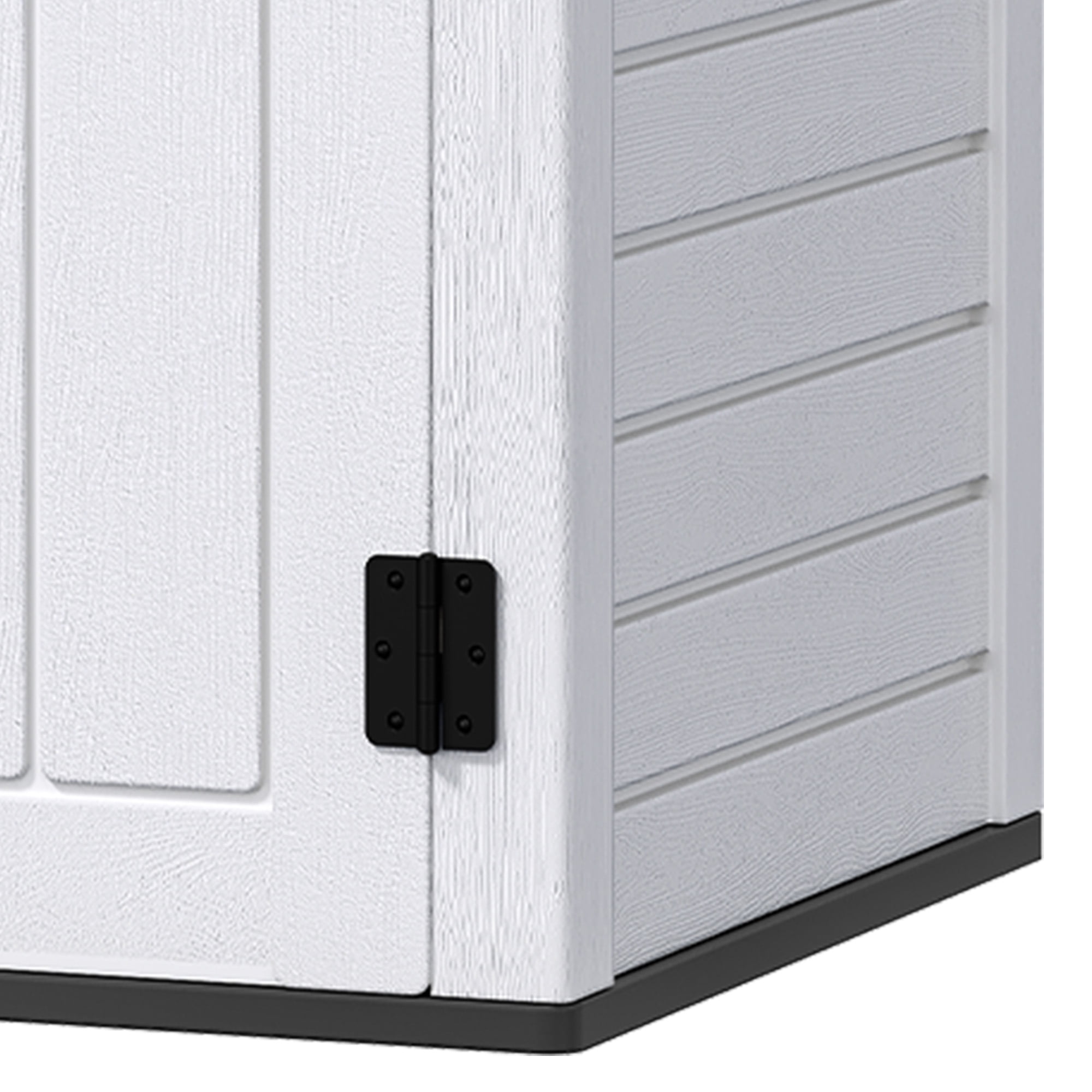 Dextrus Tall Outdoor Storage Shed, Vertical Lockable Tool Storage Resin Shed for Garden, Garage, Patio, No Shelves Included, Off-White
