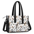 thumbnail image 2 of Teacher Tote Bag,Beagle Dog and Footprints Teacher Utility Tote Bag,Large Work Tote Bags for Women with Multiple Pockets,Top Zipper Closure,13.8x10.6x6.7 Inch, 2 of 5