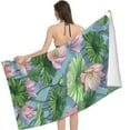 thumbnail image 2 of PHYHOO Beach Towel, Pink Lotus Flowers Printed Microfiber Sand Free Pool Towel Lightweight Oversized Quick Dry Absorbent Compact Travel Must Have for The Swimming Summer Cruise Ship Essentials 30x60in, 2 of 8