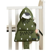 Sunveno Hanging Diaper Caddy Organizer Crib Nursing Organizer, Green Tree, 1pc
