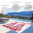 thumbnail image 3 of Valentine's Day Outdoor Rug for Patio/Deck/Porch, Non-Slip Large Area Rug 4 x 6 Ft, Pink Love Gnomes Roses Romantic White Indoor Outdoor Rugs Washable Area Rugs, Reversible Camping Rug Carpet Runner, 3 of 8