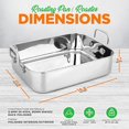 thumbnail image 2 of NutriChef Stainless Steel Roasting Pan, Roasting Pan with Rack Nonstick, Heavy Duty Large Oven Roaster with Removable Rack, for Turkey Thanksgiving Dinners, Roasts, Chicken, Veggies and More, 2 of 5