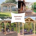 thumbnail image 2 of Bâche de Patio Extérieur Robuste avec Oeillets Inoxydables Rideau en Vinyle Rideau Imperméable pour Pergola, Véranda, Gazebos, Personnalisable (Couleur : Transparent, Taille : 7'x11 Pieds'/2x3.5m), 2 of 4