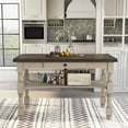 thumbnail image 4 of Furniture of America Weighton Wood 1-Drawer Counter Height Table in Ivory, 4 of 9
