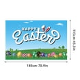 thumbnail image 3 of UNLLLL 1 Pcs Easter Banner, Egg Bunny Hunt Background Banner, Rustic Wood Background, Easter Backdrops Photography Banner, for Jesus Easter Spring Party, 71x43 inches, 3 of 6