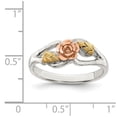 thumbnail image 3 of White Sterling Silver Ring Band Themed & 12k Rose, 3 of 3