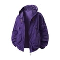 thumbnail image 3 of Homeyce UPF 50+ Sun Protection Hoodie for Men Lightweight Zip Up Waterproof Jacket with Pocket Casual Loose Fit Outdoor Golf Coat Sun Protection Long Sleeve Sun Shirts,Purple M, 3 of 5