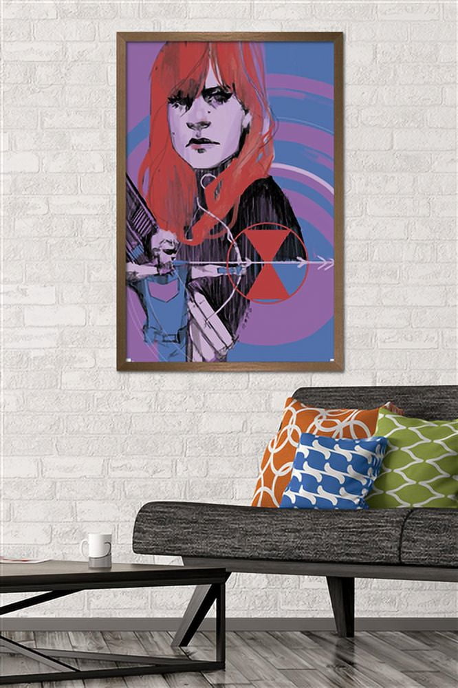 Marvel Comics - Hawkeye and Black Widow - Panel Wall Poster, 22.375" x 34", Framed