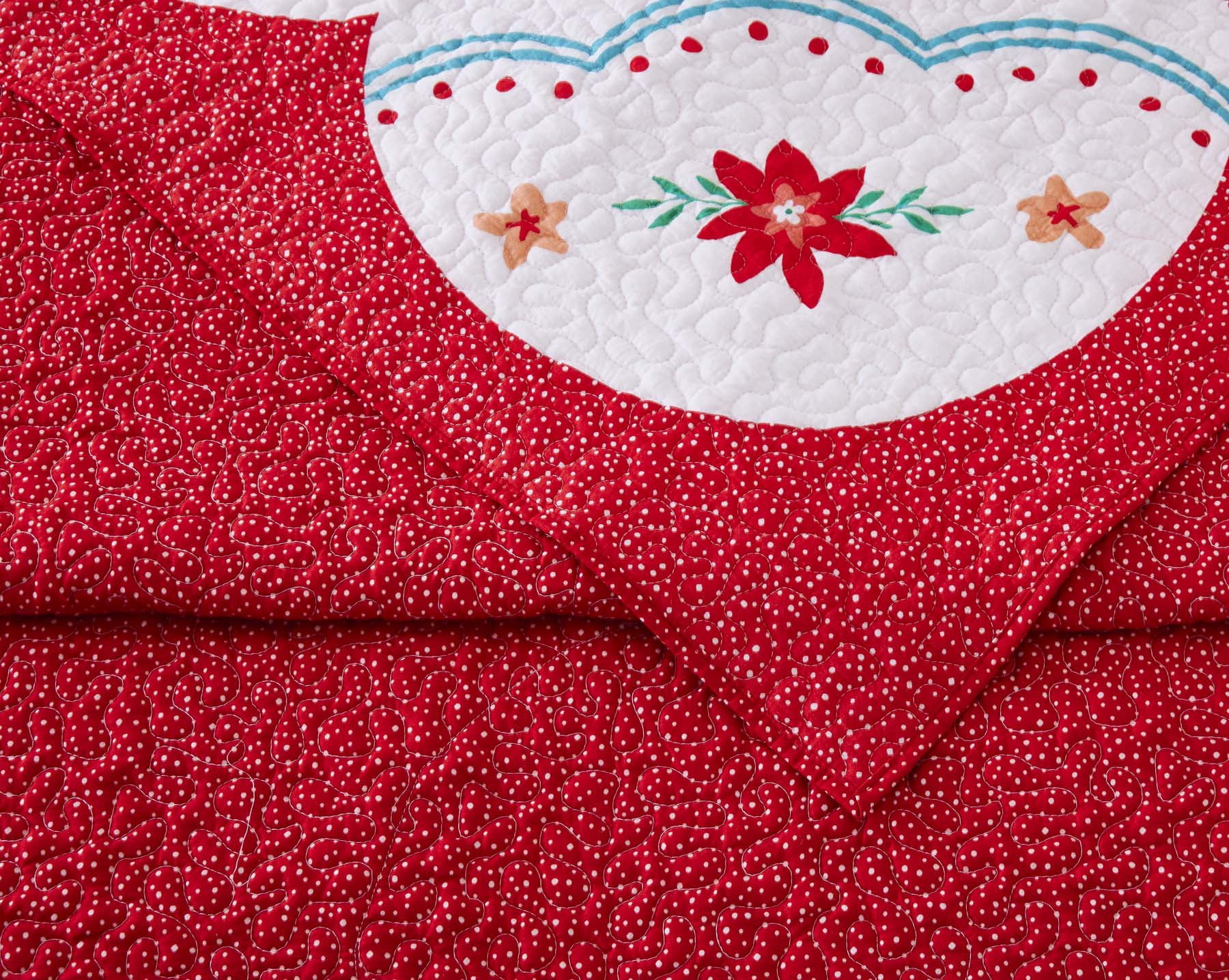 The Pioneer Woman Holiday Multi Cotton Maizie Bird 3-Piece Quilt Set, Full/Queen