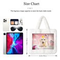 thumbnail image 3 of Cauagu Dog Sitting In Bathtub With Duck On Head Pattern Women's Plush Tote Bag,Soft Underarm Bag Ladies Fluffy Shoulder Bag Plush Handbag Women Furry Tote Bag for Autumn and Winter, 3 of 7