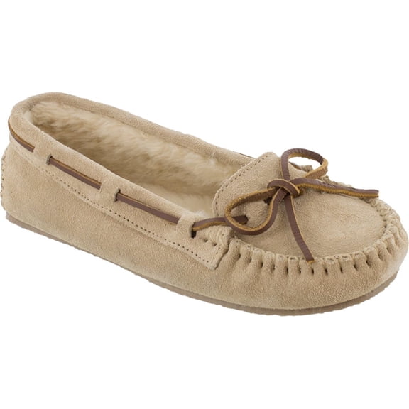 Minnetonka Womens Cally Suede Lined Moccasin Slippers