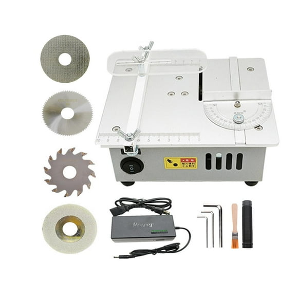 Mini de mesa, de mesa eléctrica con enchufe estadounidense,equipo artesanal,Mini de banco portátil Accesorios para el hogar,Herramienta de corte de con 4 hojas de