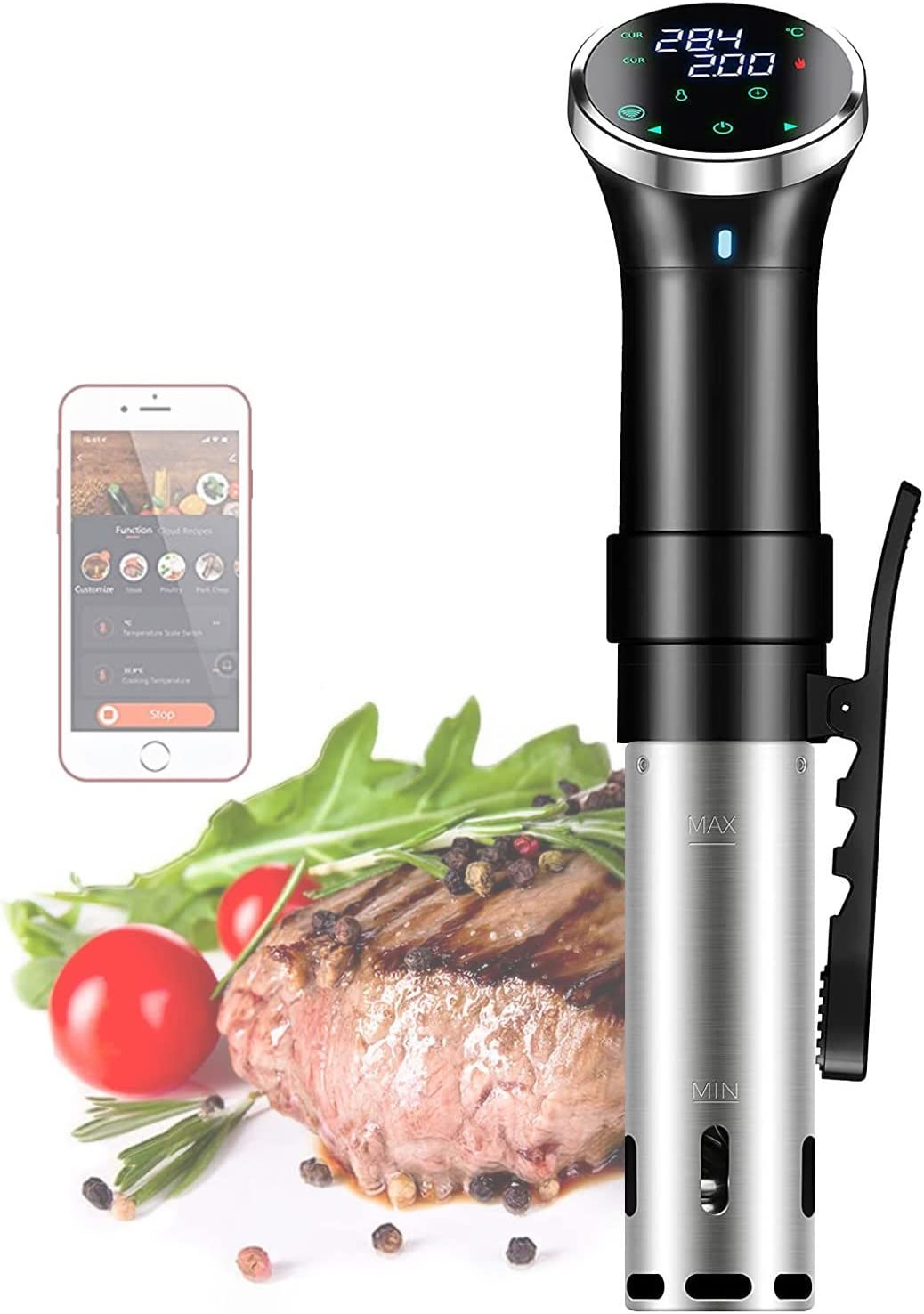 Wifi Sous Vide Mchine Precision Cooker，with Adjustable Clamp Sous Vide